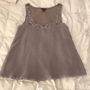 Express chiffon sequined tank top